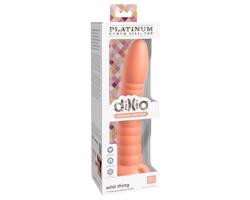 Dillio Wild Thing - vrúbkovaný dildo (19cm) - oranžový