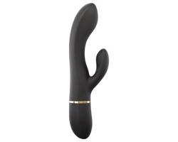 Dorcel Glam Rabbit - nabíjateľný vibrátor s dráždičom klitorisu (čierny)
