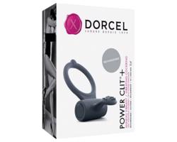 Dorcel Power Clit Plus - nabíjací, vibračný krúžok na penis (čierny)