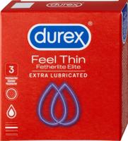 Durex Feel Thin Extra Lubricated – tenké kondómy (3ks)