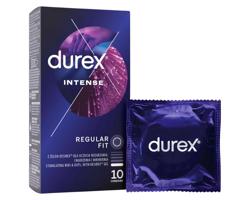 Durex Intense - rebrovaný a bodkovaný kondóm (10 ks)