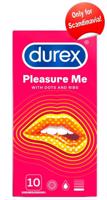 Durex Pleasure Me - rebrované-bodkované kondómy (10ks)