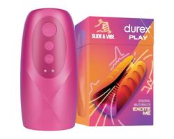 Durex Slide & Vibe - nabíjací, vodotesný stimulátor (ružový)