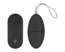 Easytoys - 7-rytmové vibračné vajíčko s rádiovým ovládaním (čierne)