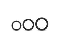 Easytoys Explore Krúžok - súprava erekčných krúžkov - 3 diely (čierna)