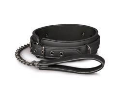Easytoys - fetiš obojok a vodítko (čierne)