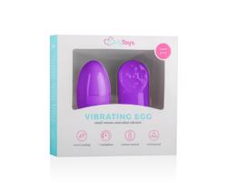 Easytoys - Fialové vibračné vajíčko s rádiovým ovládaním, 7 režimov