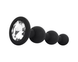 EasyToys - perličkový análny kolík (čierny)