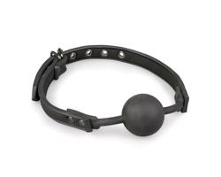 Easytoys - Silikónová guľa na ústnu fixáciu (čierna)