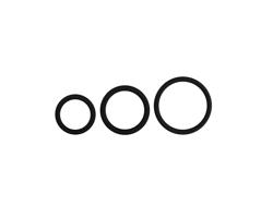 Easytoys - silikónový set krúžkov na penis - 3-dielny (čierny)