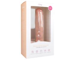 Easytoys - veľký dildo s prísavkou a semenníkmi (29,5cm) - naturálny