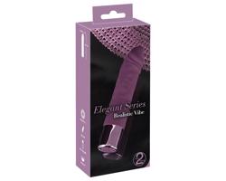 Elegantný realistický vibrátor - nabíjateľný, vodotesný, fialový