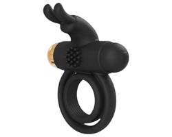 Elite Joel - akumulátorový, vibračný krúžok na semenníky a penis (čierny)