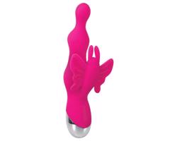 Evolved - perlový vibrátor s ramienkom na klitoris (ružový)