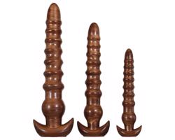 Evolved Twisted Love – análna sada dildá (drevo efekt)