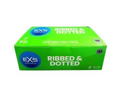 EXS Rebrovaný s bodkami - kondóm (144 ks)