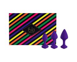 FEELZTOYS Bibi - análny kolík set - fialový (3-dielny)