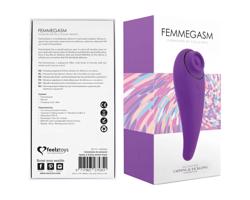 FEELZTOYS Femmegasm - nabíjateľný 2v1 vibrátor na klitoris (fialová)