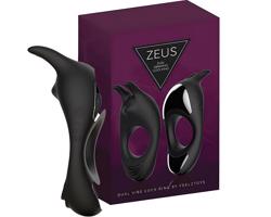 FEELZTOYS Zeus - nabíjateľný vibračný krúžok na penis (čierny)