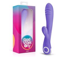 Fialový králičí vibrátor s dráždičom - Len dobré vibrácie!