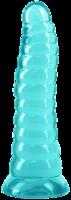 Gélové dildo s prísavkou Fantasia Nymph (19 cm), tyrkysové