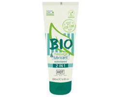 HOT Bio 2v1 - lubrikant a masážny gél na vodnej báze (200 ml)