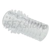 Hrubostenná obojstranná násada na penis s výstupkami číra