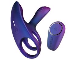 Hueman Infinity Ignite – vibračný krúžok na penis a semenníky (fialová)