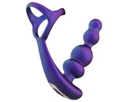 Hueman Stellar Force - anál vibrujúci a krúžok na penis (fialová)