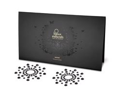 Iskrivé diamanty nálepky na bradavky (čierne)