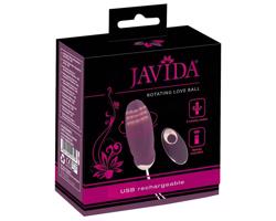 Javida - rádiové vibračné vajíčko s rotujúcimi perličkami (fialové)