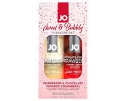 JO System Sweet & Bubble - šumivé čoko-jahoda lubrikant (2ks)