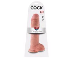 King Cock 11 - realistický dildo s prísavkou (28cm) - prírodný