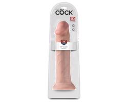 King Cock 14 - prísavný veľký dildo (36 cm) - prirodzený