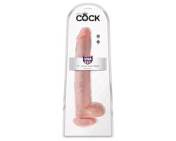 King Cock 14 semenník 35cm dildo - naturálny
