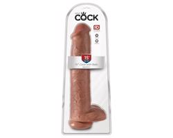 King Cock 15 - obrovské dildo (38cm) - tmavá prírodná farba