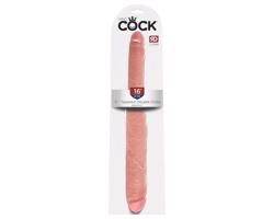 King Cock 16 Tapered - realistické dvojité dildo (41cm) - prírodné