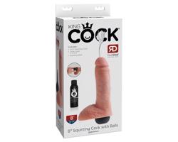 King Cock 8 – realistický striekajúci dildo (20cm) - naturálny