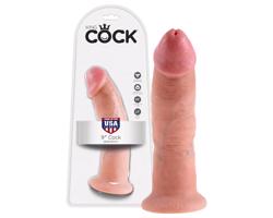 King Cock 9 - realistický dildo s prísavkou (23cm) - prírodný