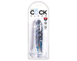 King Cock Clear 6 – prísavné dildo (15 cm)
