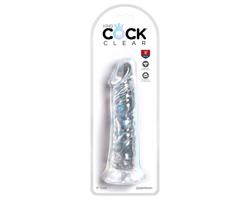 King Cock Clear 8 - veľký prísavkový dildo (20 cm)