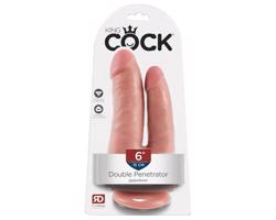 King Cock duo - realistický dvojvrstvové dildo (naturálny)
