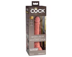 King Cock Elite 7 - realistický dildo s prísavkou (18 cm) - prírodná farba