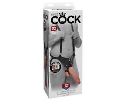 King Cock Strap-on 12 - pripínací dildo s hámom (30 cm)