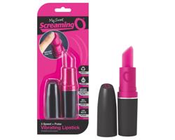 Kričiaci rúž - vibrátor na pery (čierna-ružová)