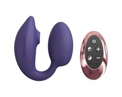 Láska a vášeň - G-bod vibrátor a dráždič klitorisu (fialová)