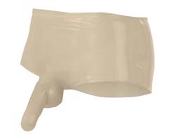 Latex - boxerky + návlek na penis (prírodný)