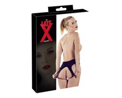 LATEX - Celý otvorené dámske nohavičky - čierne (S-L)