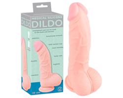 Lekársky silikónový dildo (20 cm) - prirodzený