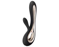 LELO Soraya 2 - nabíjateľný, vodotesný vibrátor s ramenom na klitoris (čierny)